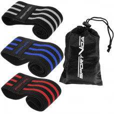 Резинка для фитнеса SportVida Hip Band 3 шт. SV-HK0366